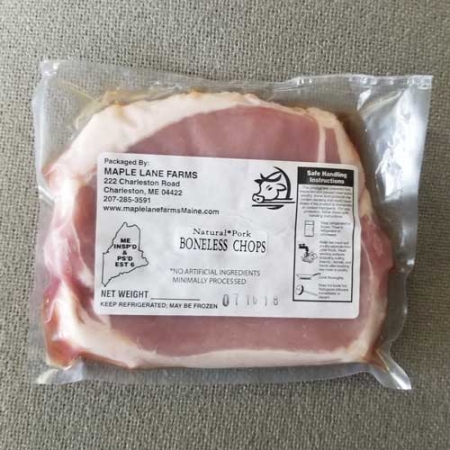 Boneless Pork Chops Maple Lane Farms